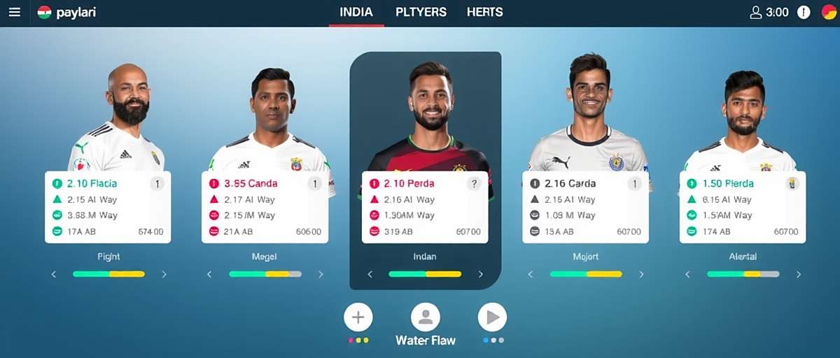 FIFA Manager Champ Team Building Guide FIFA Manager Champ team management screen showing Indian players with high potential ratings